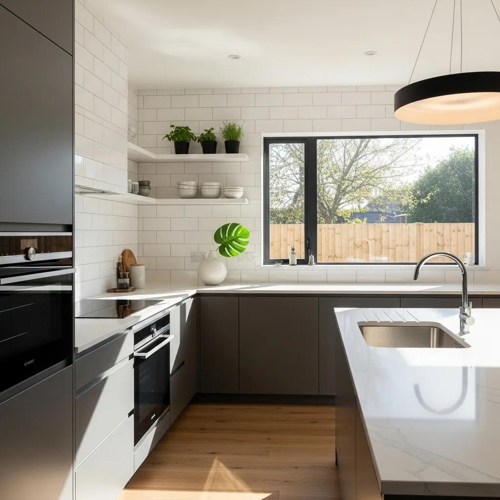 Modern kitchen renovation with sleek cabinets and stylish countertops