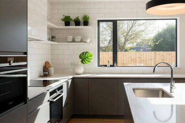 Modern kitchen renovation with sleek cabinets and stylish countertops